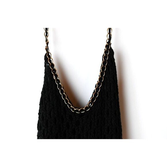 Karen Millen Women's L Black Embroidered Maxi Dress Summer with Fringe - Picture 3 of 13